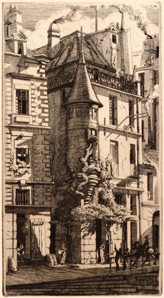 Edmond Gosselin (French, 19th century) after Charles Meryon (French, 1821 - 1868). Tourelle de la