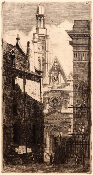 Edmond Gosselin (French, 19th century) after Charles Meryon (French, 1821 - 1868). St. Etienne du