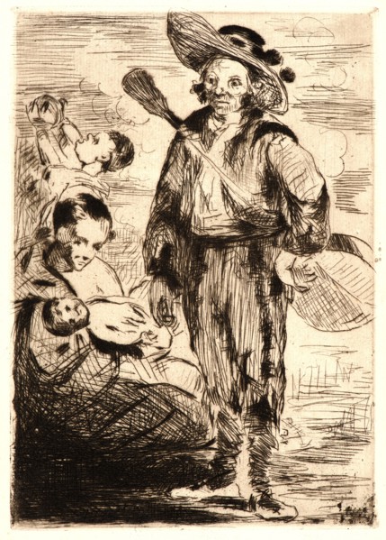 Ãâdouard Manet (French, 1832 - 1883). The Little Gypsies (Les petits gitanos), 1862. Etching on