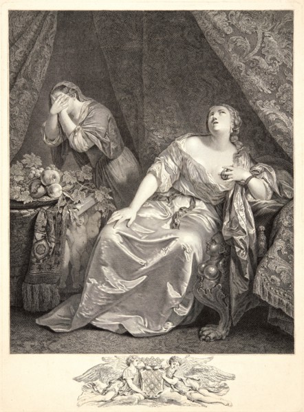 Johann Georg Wille (German, 1715-1808) after Caspar Netscher (Dutch, 1639-1684). The Death of