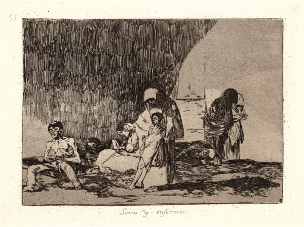 Francisco de Goya (Spanish, 1746-1828). The Healthy and the Sick (Sanos y Enfermos), 1810-1815,