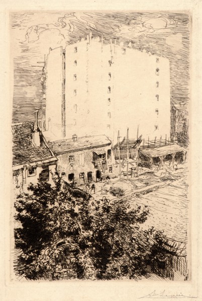 Auguste Louis LepÃ¨re (French, 1849 - 1918). La Maison Neuve, 1894. Etching. Only state.