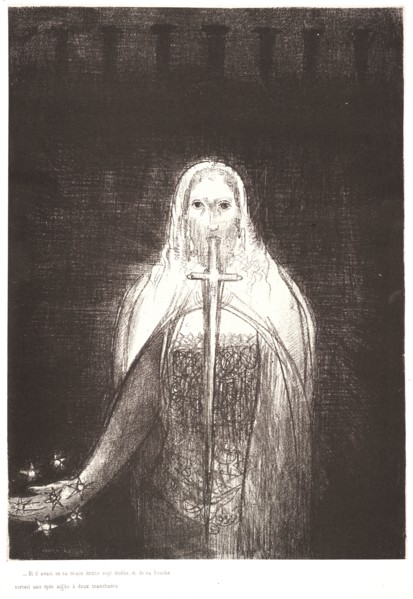 Odilon Redon (French, 1840 - 1916). And he had in his right hand seven stars, and out of his mouth