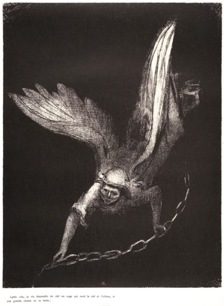 Odilon Redon (French, 1840 - 1916). And I saw an angel come down from heaven, having the key of the