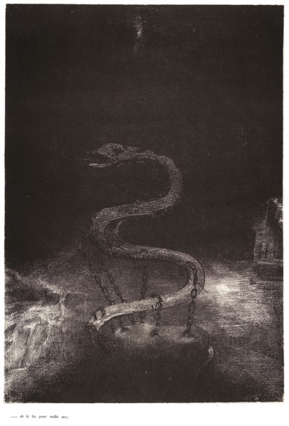 Odilon Redon (French, 1840 - 1916). And bound him in a thousand years (Et le lia pour mille ans),
