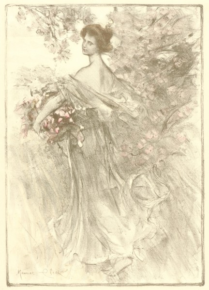 Maurice Eliot (French, active 19th century). Printemps, ca. 1897. Color lithograph on wove paper.