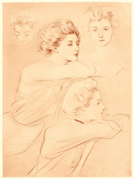 Paul César Helleu (French, 1859 - 1927). Parisienne, ca. 1898. Collotype after a drawing on wove