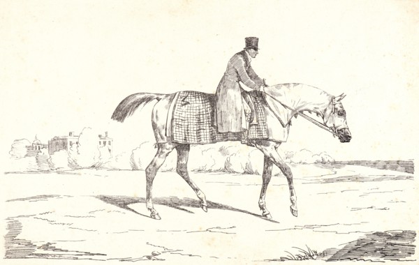 Théodore Géricault (French, 1791 - 1824). English Jockey (Jockey anglais), 1820. Pen lithograph on