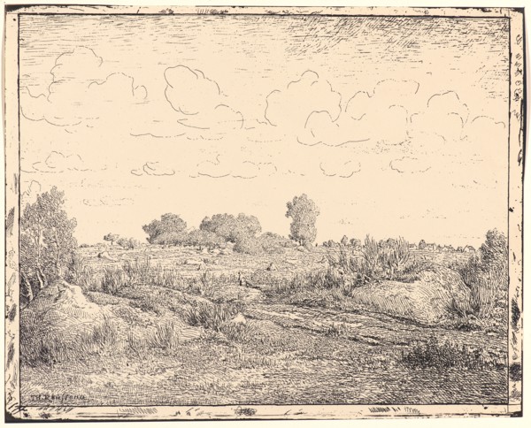 Théodore Rousseau (French, 1812 - 1867). Le Plaine de la Plante a Biau, 19th century. From Quarante