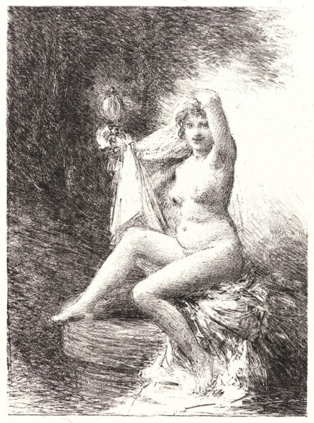Henri Fantin-Latour (French, 1836 - 1904). Truth (La Verité), 1900. Lithograph on China paper.