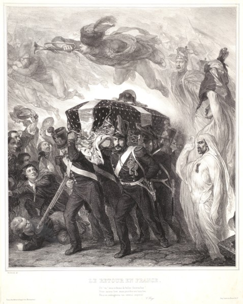 Aimé de Lemud (French, 1816 - 1887). Le Retour en France, 1841. Lithograph on Chinese paper laid