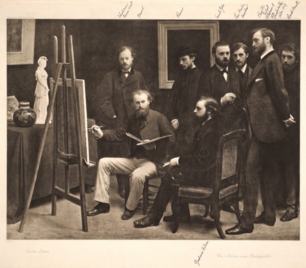 Henri Fantin-Latour (French, 1836 - 1904). Un Atelier aux Batignolles. Photogravure reproduction