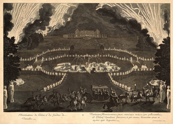 Jean Le Pautre (French, 1618-1682). Illuminations du Palais et de Jardin de Versailles, 1679. From