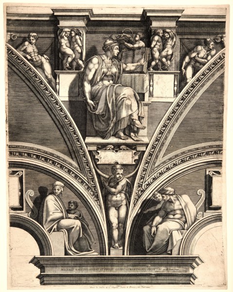 Giorgio Ghisi (Italian, 1520-1582) after Michelangelo Buonarroti (Italian, 1475 - 1564). Erythraea,