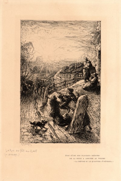 Auguste Louis LepÃ¨re (French, 1849 - 1918). La Rue du Pot-au-Lait, ca. 1901. From La BiÃ¨vre, Les