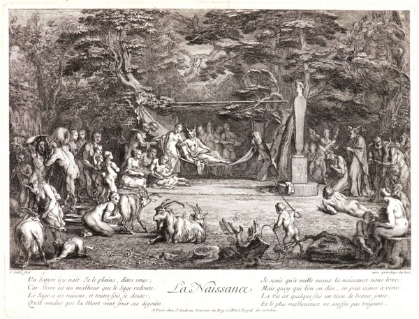 Claude Gillot (French, 1673-1722) and Jean Audran (French, 1667-1756). Birth (La Naissance), ca.