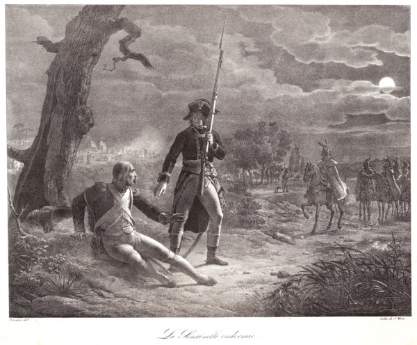 Francisque-Martin-FrancÂ¸ois Grenier de Saint-Martin (French, 1793 - 1867). The Sleeping Sentry (La