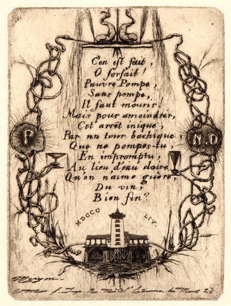 Charles Meryon (French, 1821 - 1868). La Petite Pompe, Paris, 1854. Etching. Second state.