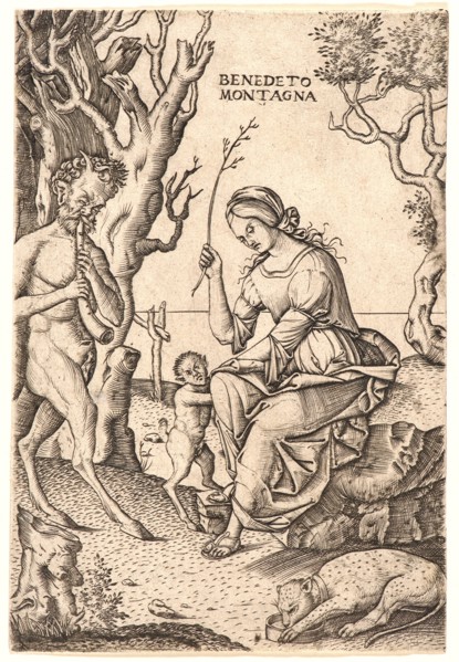 Benedetto Montagna (Italian, ca. 1480 - 1556/1558). Satyr Family (Le Satyre), 16th century.