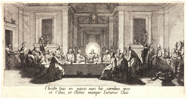 Jacques Callot (French, 1592 - 1635). Last Supper (La céne), 1618. From The Large Passion. Etching.