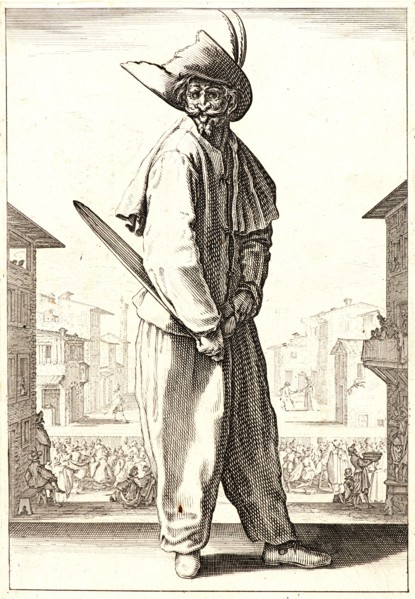 Jacques Callot (French, 1592 - 1635). The Rogue, 1618. From The Three Actors (Les Trois Pantalons).