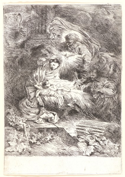 Giovanni Benedetto Castiglione (Italian, 1609 - 1664). God the Father and the Holy Spirit, Watching