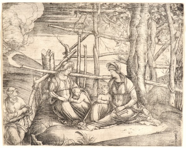 Jacopo de' Barbari (Italian, ca. 1460/1470 â€ì ca. 1516). Holy Family with Saint Elizabeth.
