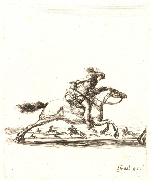 Stefano Della Bella (Italian, 1610 - 1664). Cavalier, l'epee a la main, 1642-1645. From Divers