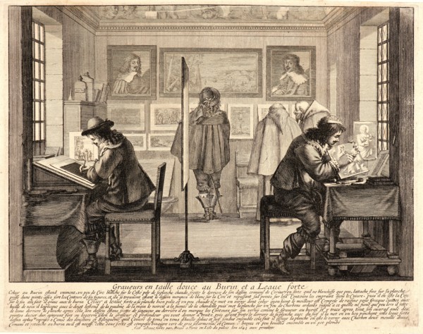 Abraham Bosse (French, 1602 - 1676). The Engravers (Les Graveurs), 1643. Engraving and etching.