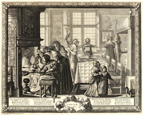 Abraham Bosse (French, 1602 - 1676). Winter (L'Hyver), 17th century. From The Seasons. Etching.