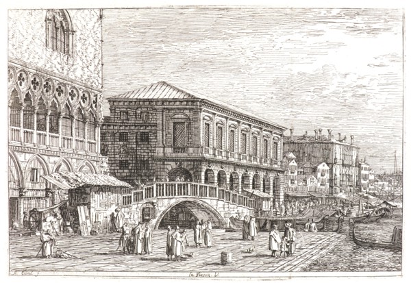 Canaletto (aka Antonio Canale) (Italian, 1697 - 1768). Prison, Venice (La Prison V Ã  Venise), 18th
