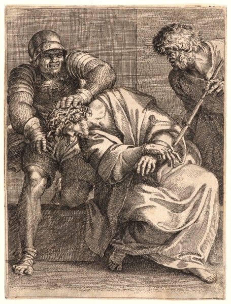 Annibale Carracci (Italian, 1560 - 1609). Christ Crowned with Thorns, 1608. Etching. First state.