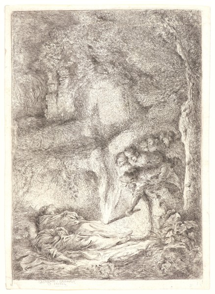 Giovanni Benedetto Castiglione (Italian, 1609 - 1664). Discovery of the Bodies of Sts. Peter and