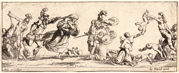 Pierre Brebiette (French, ca. 1598 - 1650). Slaughter of the Innocents, 17th century. Etching.