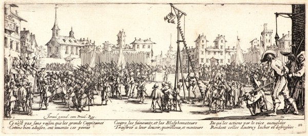 Jacques Callot (French, 1592 - 1635). Tortureâ€îThe Strappado (L'estrapade), 1633. From The Large