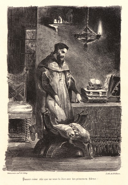 EugÃ¨ne Delacroix (French, 1798 - 1863). Faust in His Study (Faust dans son cabinet), 1828. From