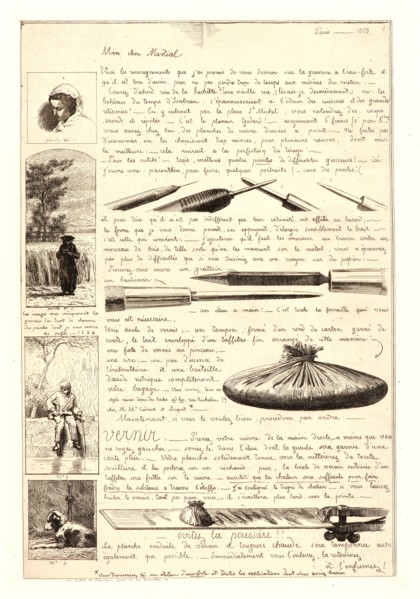 Adolphe Martial Potémont (French, 1828 - 1883). Letter on the Elements of Etching (Lettre sur les