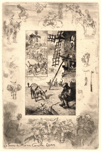 Félix Hilaire Buhot (French, 1847 - 1898). Illustrations for Daudet's Lettres de Mon Moulin, Plate