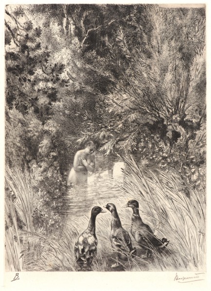 Félix Bracquemond (French, 1833 - 1914). Surprised Ducks (Canards Surpris).