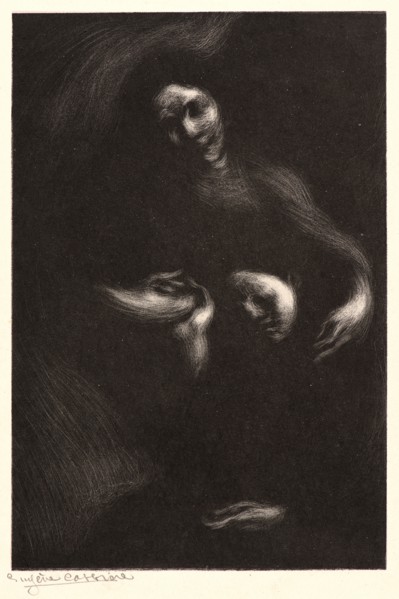 EugÃ¨ne CarriÃ¨re (French, 1849 - 1906). Homage to Tolstoi, 1901. Lithograph.