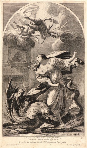 Michel Dorigny (French, 1616-1665) after Simon Vouet (French, 1590-1649). St. Margaret with the