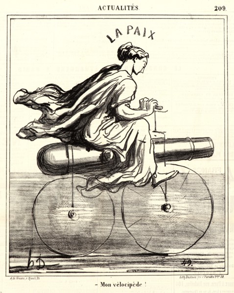 Honoré Daumier (French, 1808 - 1879). Mon velocipÃ¨de!, 1868. From Actualités. Lithograph on