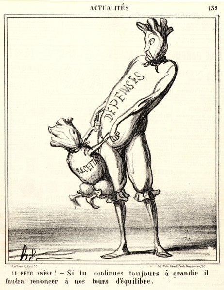 Honoré Daumier (French, 1808 - 1879). Le petit frÃ¨re!â€îSi tu continues toujours Ã  grandir...,