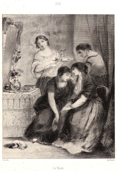 Narcisse Virgile Diaz de la Pen~a (French, 1808 - 1876). The Widow (La Veuve), 19th century.