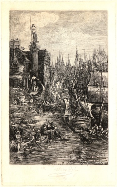 Rodolphe Bresdin (French, 1822 - 1885). My Dream (Mon RÃªve), 1883. Etching. First state, before