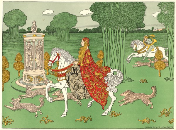 Charles Doudelet (Belgian, 1861 - 1938). La ChÃ¢teleine, 1897. Color lithograph on wove paper.