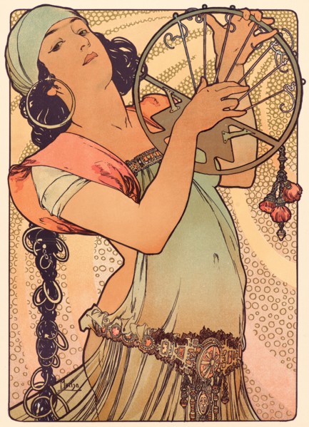 Alphonse Mucha (Czech, 1860 - 1939). Salomé, ca. 1897. Color lithograph on wove paper. Sheet: 405