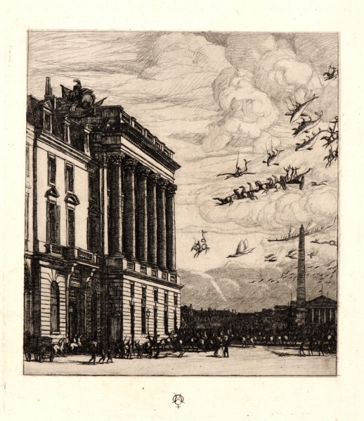 Charles Meryon (French, 1821 - 1868). The Admiralty, Paris (MinistÃ¨re de la Marine, Paris), 1865.