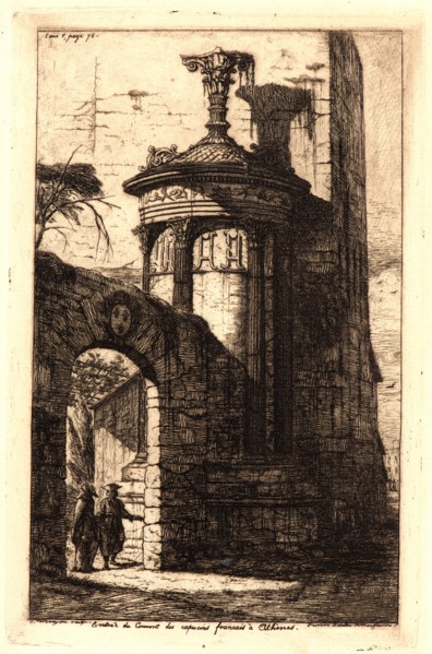 Charles Meryon (French, 1821 - 1868). Entrée du Couvent des Capucins FranÃ§ais Ã  AthÃ¨ns, 1854.