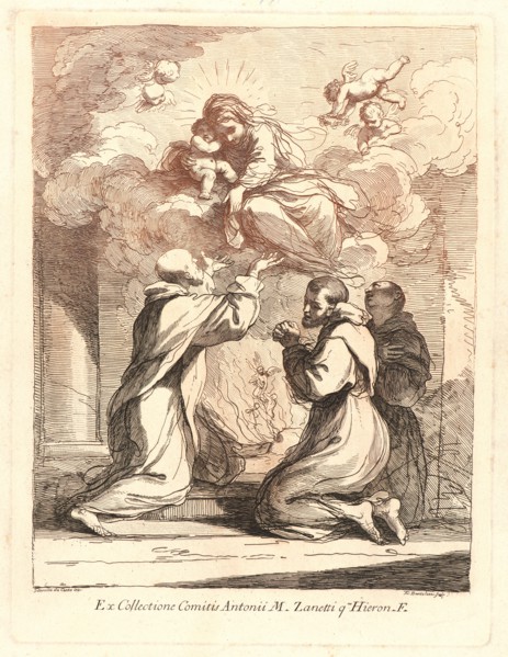 Francesco Bartolozzi (Italian, 1727-1815) after Guercino (Italian, 1591 - 1666). Madonna and Child